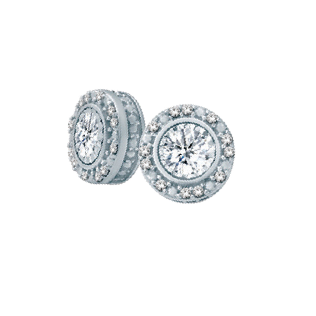 GORGEOUS DIAMOND EARRINGS IN WHITE GOLD