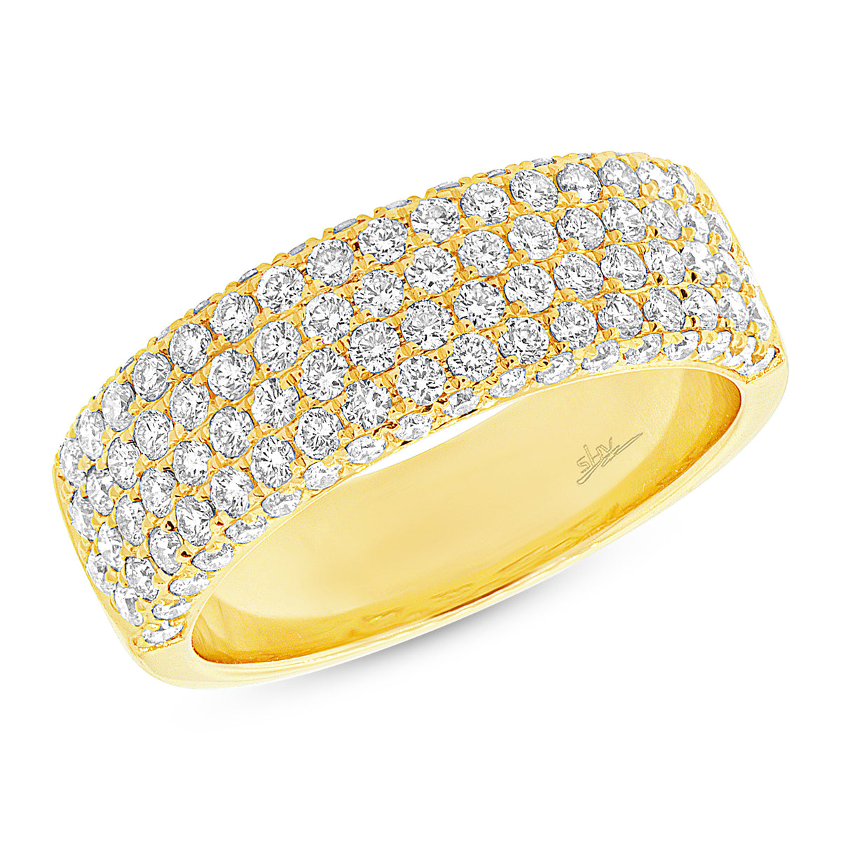 1.32 Ct Diamond & 14 Kt Yellow Gold Band
