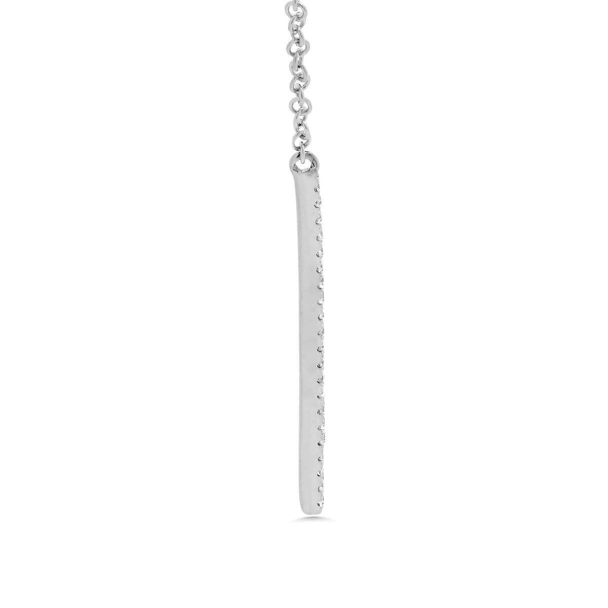 14 Kt Diamond & White Gold Arrow Necklace