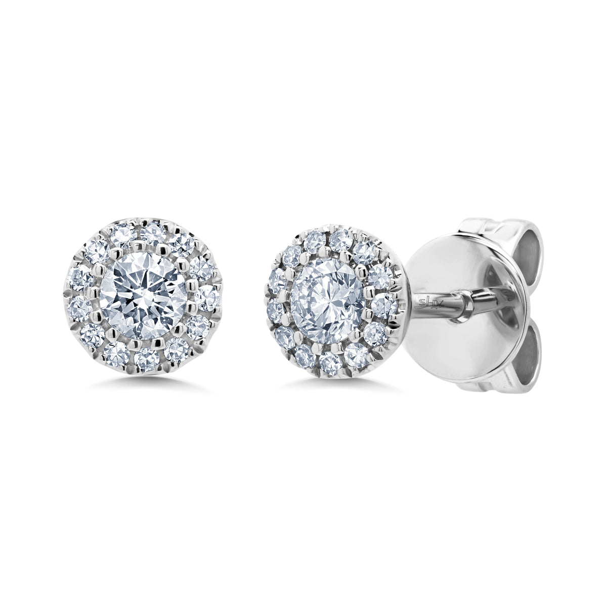 .57Ctw Diamond & 18Kt White Gold Studs