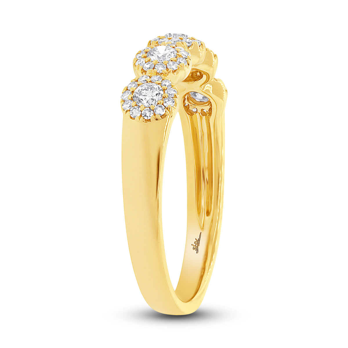 .0.25 Ct Diamond & 14 Kt White or Yellow Gold Band