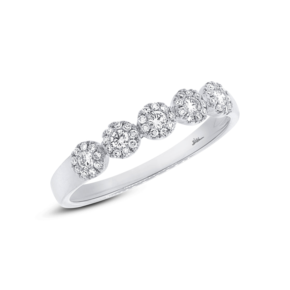 .25 Ct Diamond & 14 Kt White Gold Band