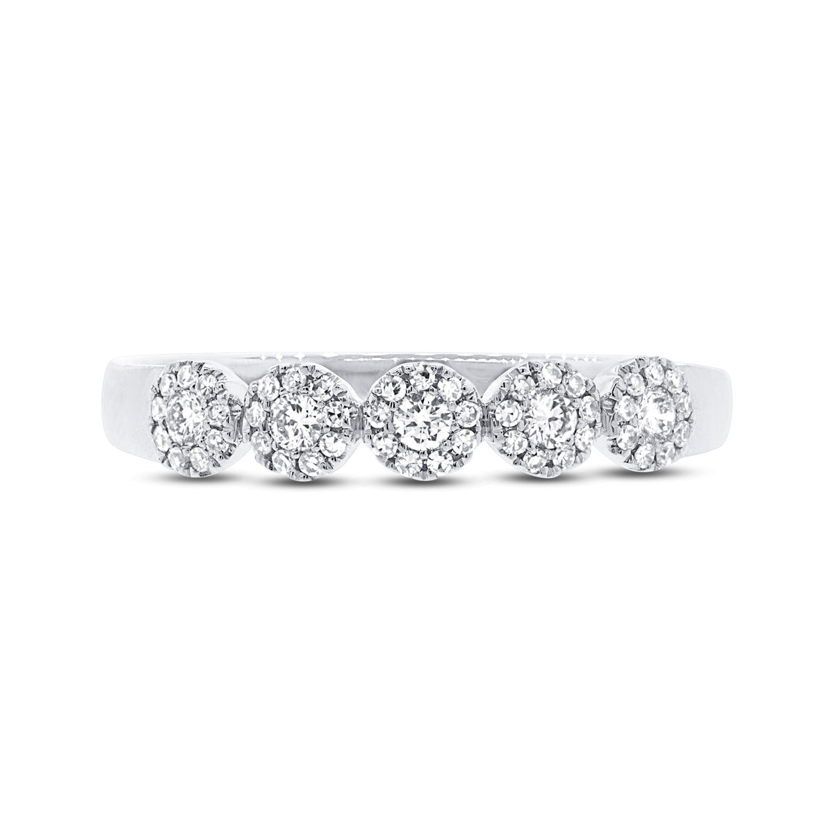 .25 Ct Diamond & 14 Kt White Gold Band