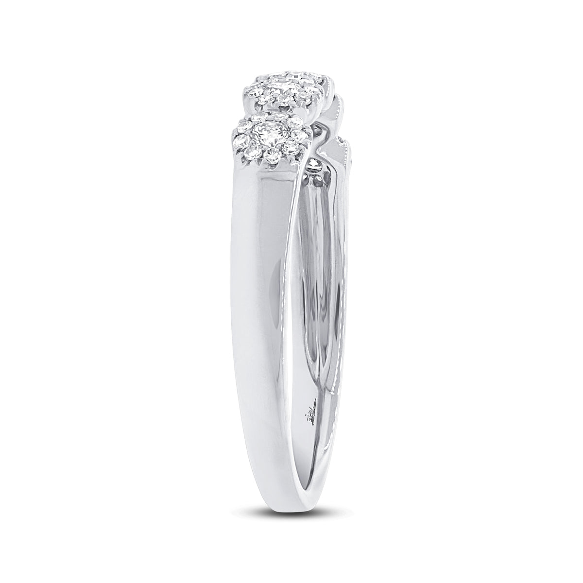 .25 Ct Diamond & 14 Kt White Gold Band