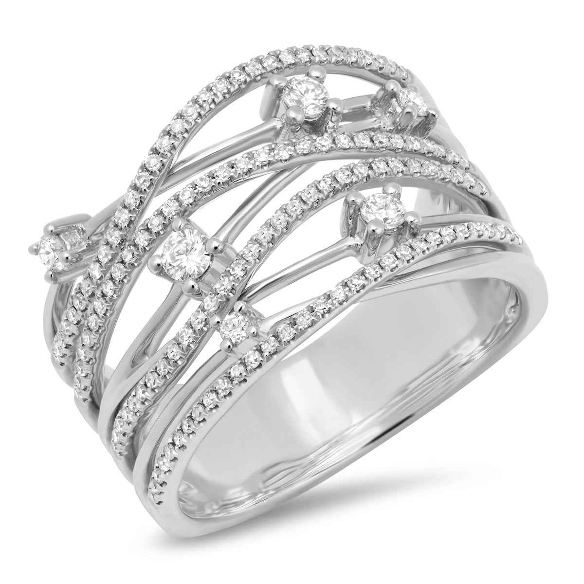 .49 Ct Diamond & 14 Kt White Gold Ring