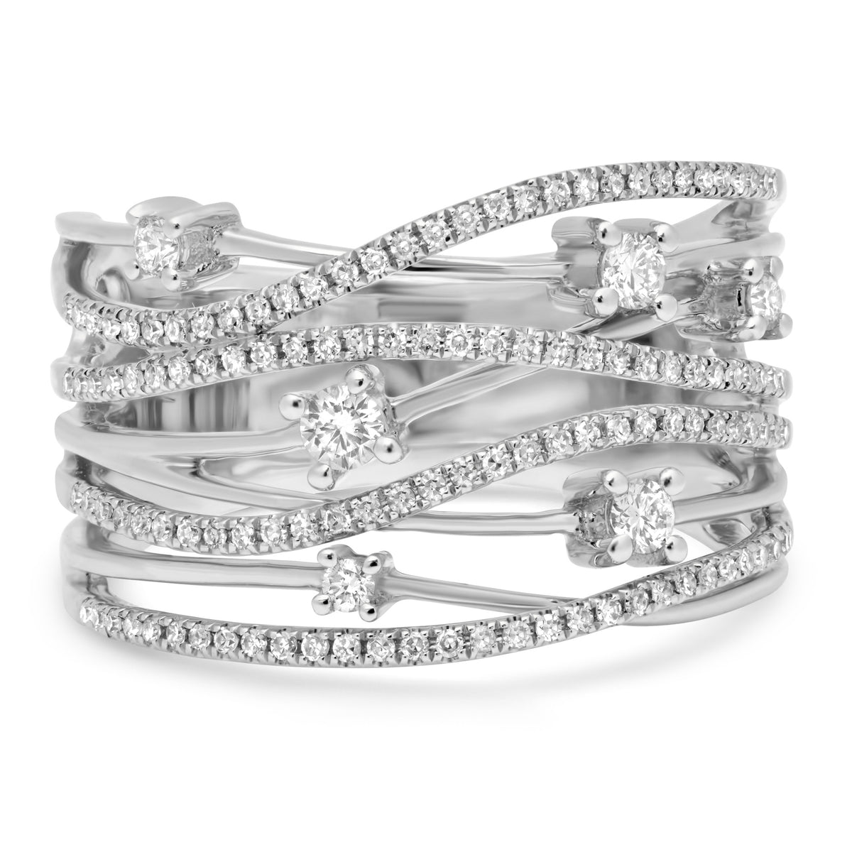 .49 Ct Diamond & 14 Kt White Gold Ring