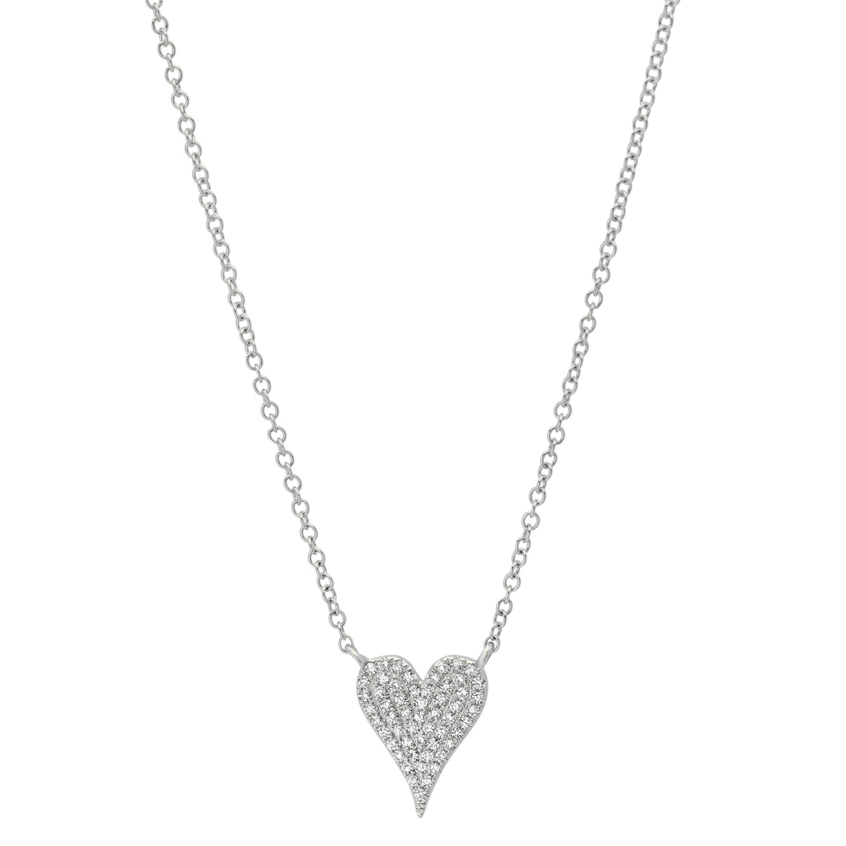 Diamond & White Gold Heart Pendant
