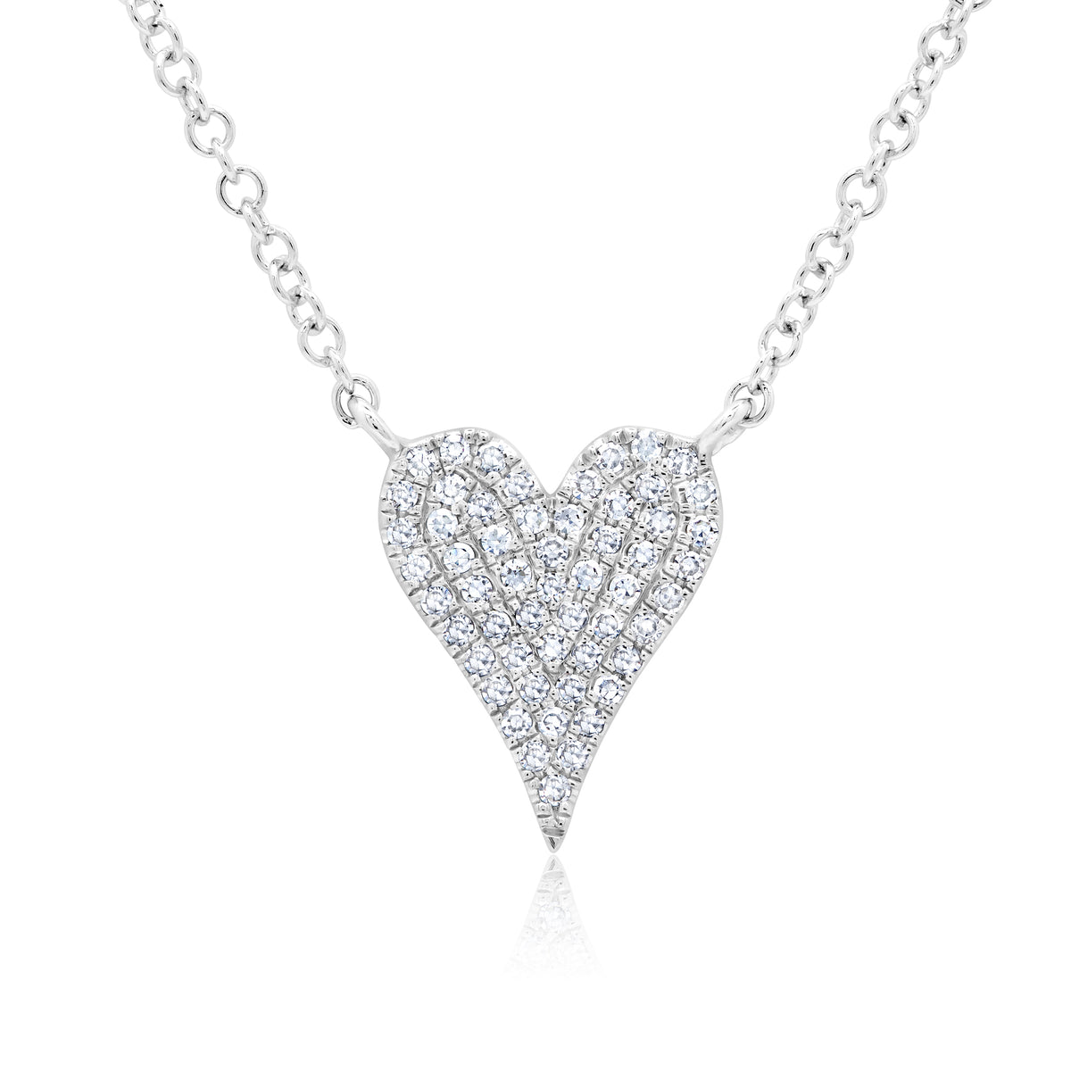 Diamond & White Gold Heart Pendant