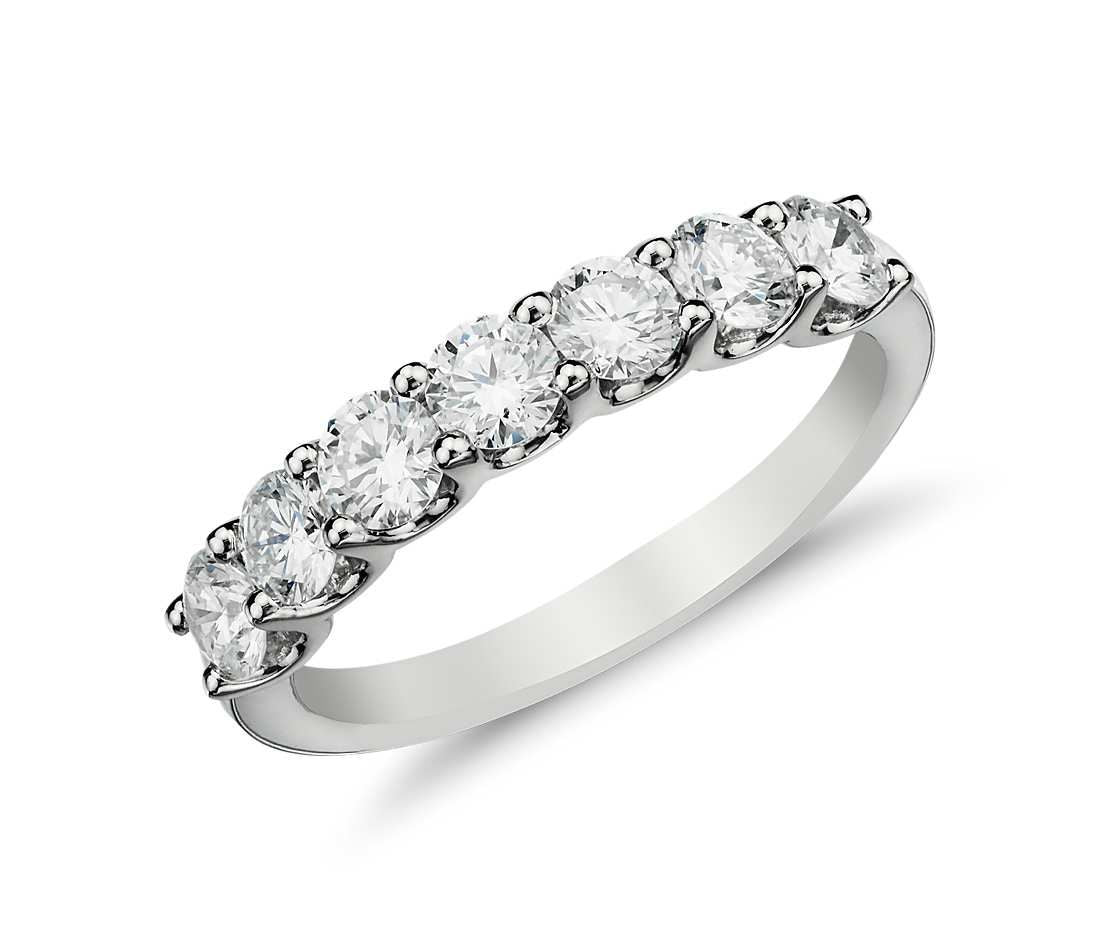 Diamond Band, Round Brilliant cut diamonds 1/5 CTW. 10kt White Gold