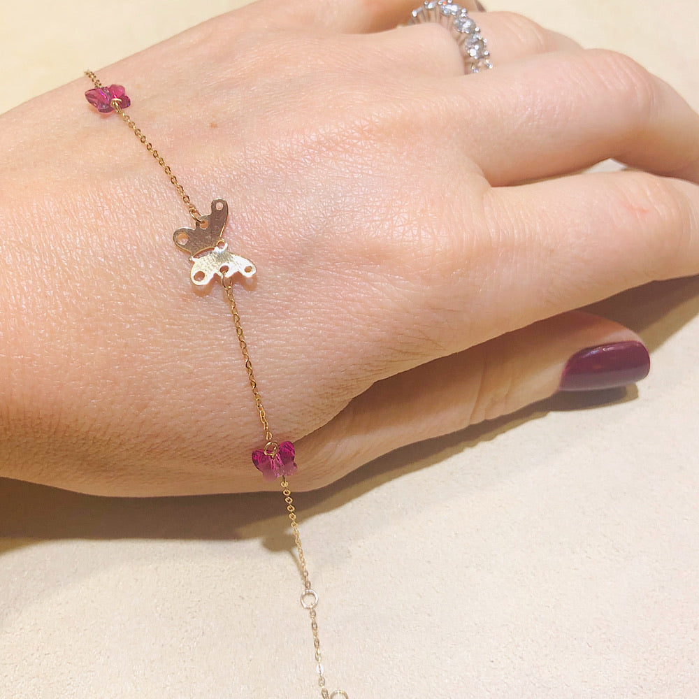 10Kt Yellow Gold Butterfly Bracelet