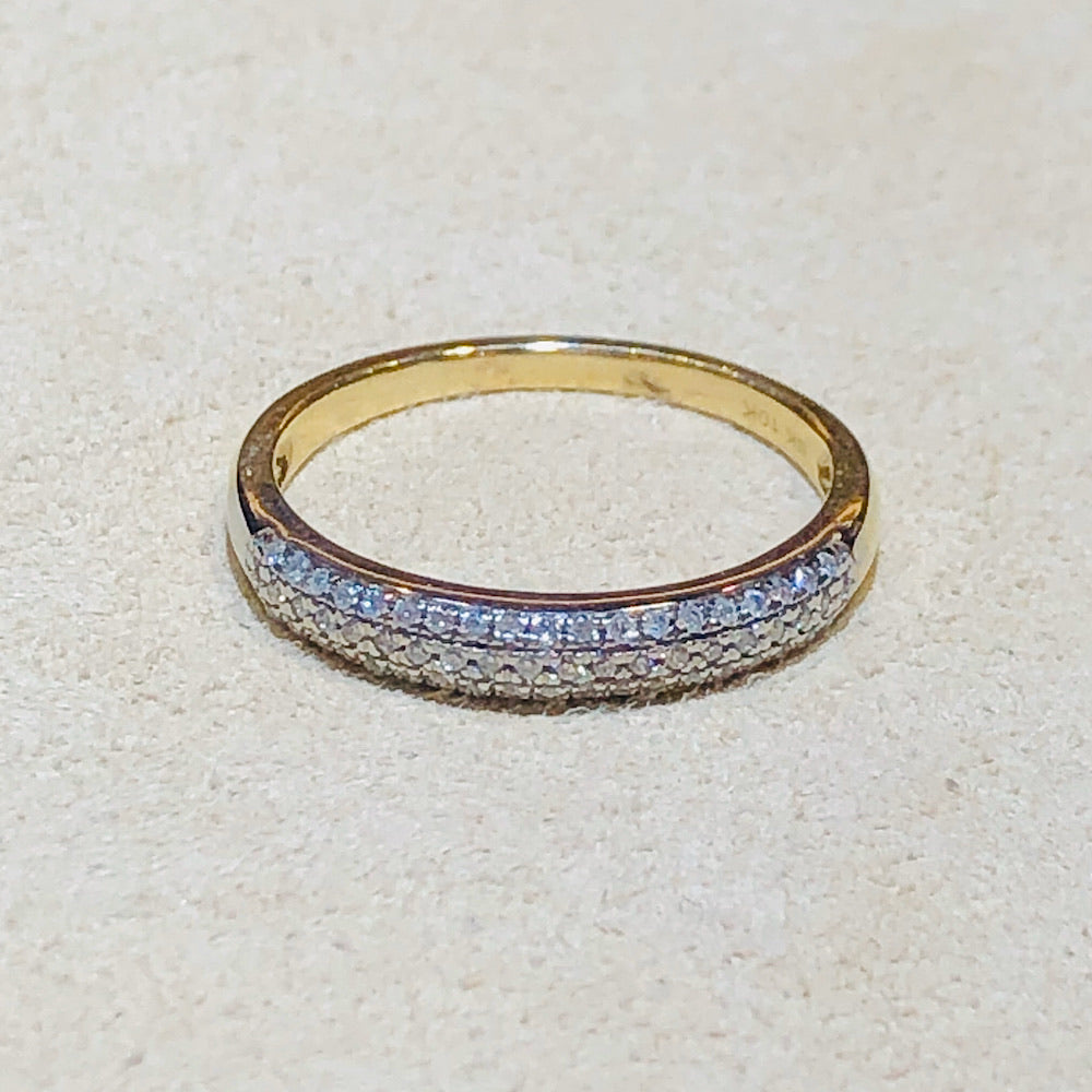 10Kt Rose Gold Diamond Wedding Band 0.15 CTW