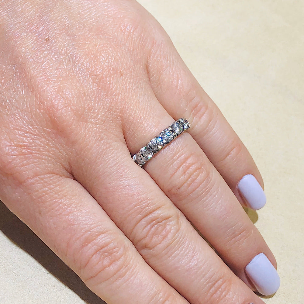 2.9 Ctw 14Kt White Gold Eternity Wedding Band