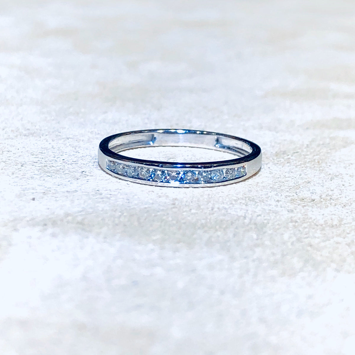 0.25Ctw 11 Channel Diamond set Wedding Band