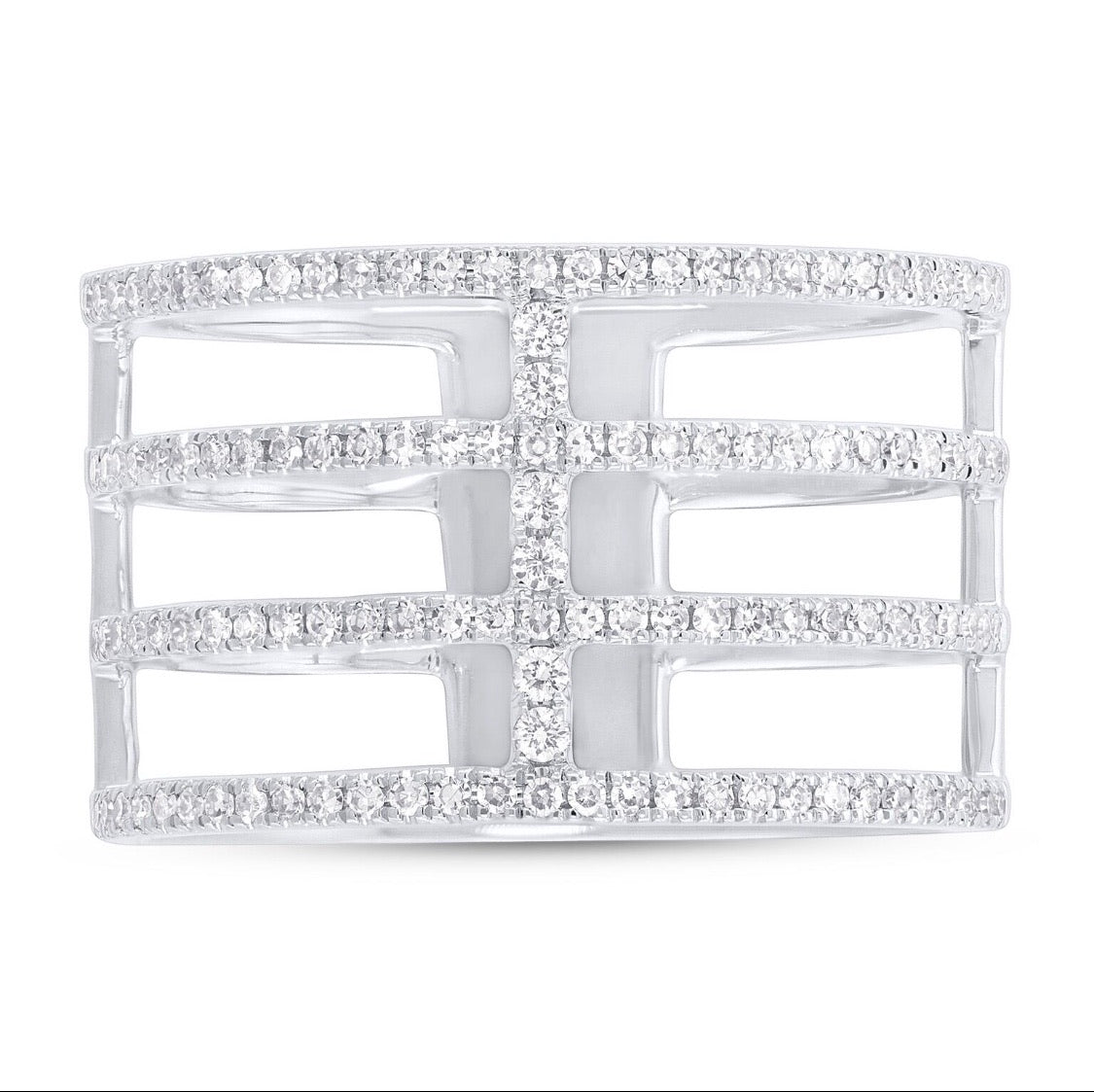 14Kt White Gold Fashion Diamond Ring