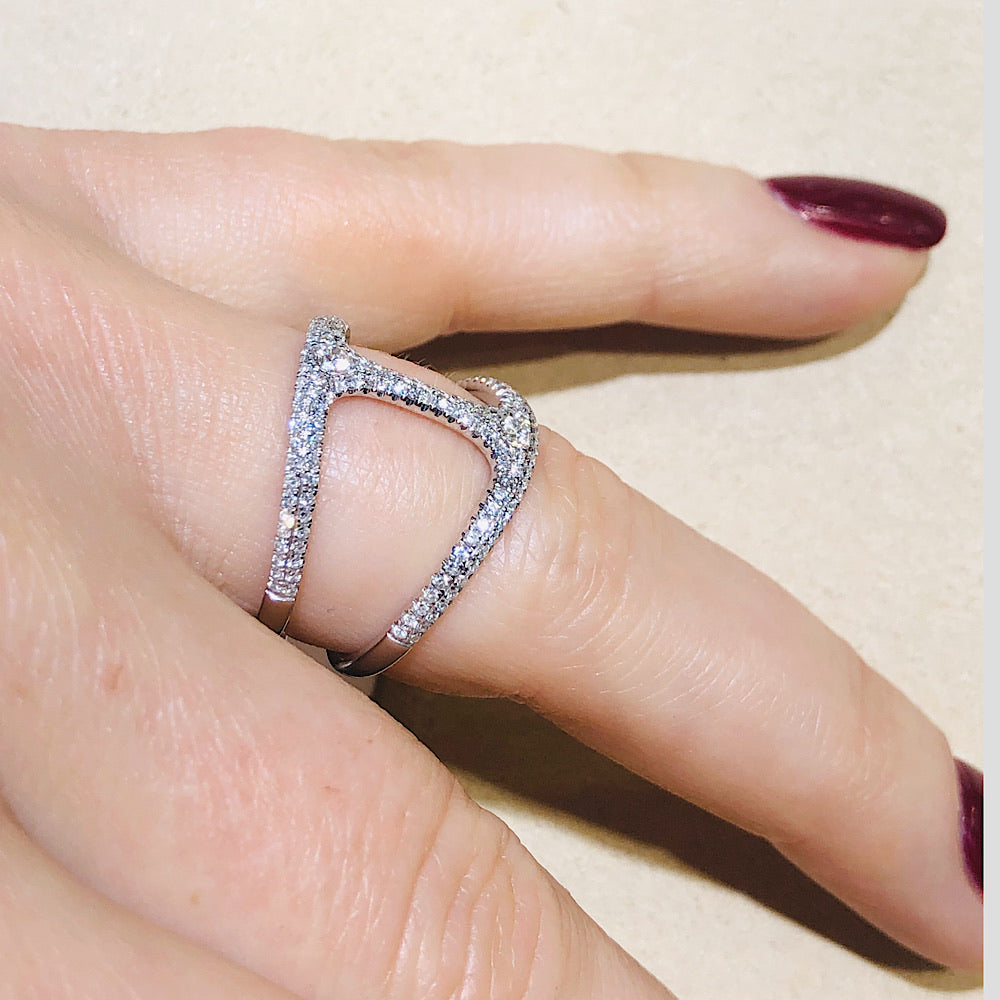 14Kt White Gold Cocktail Ring