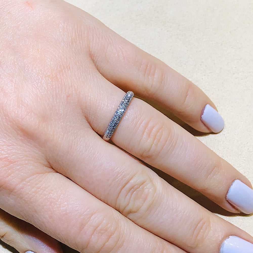10Kt Rose Gold Diamond Wedding Band 0.15 CTW
