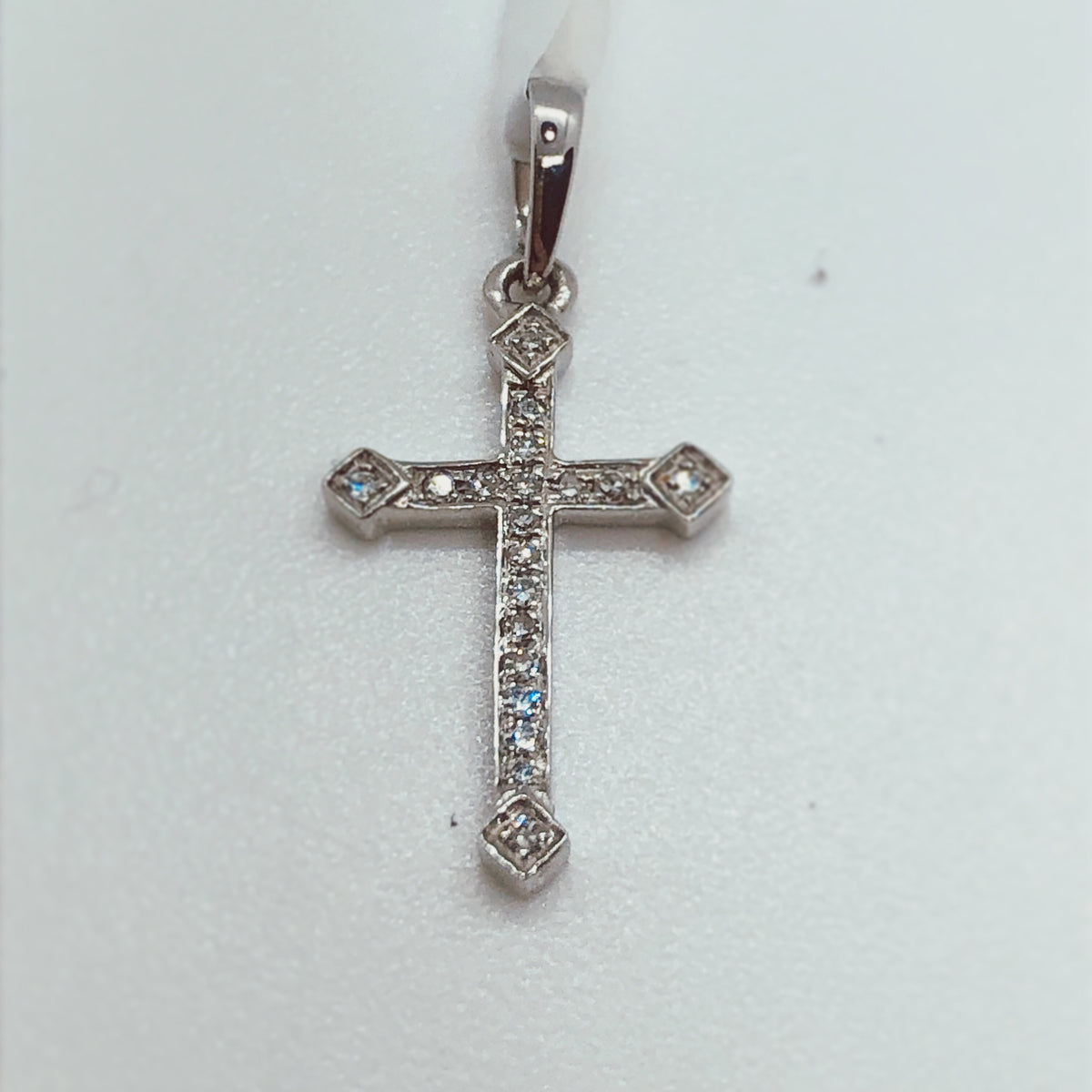 0.04 Ctw Diamond Cross Pendant