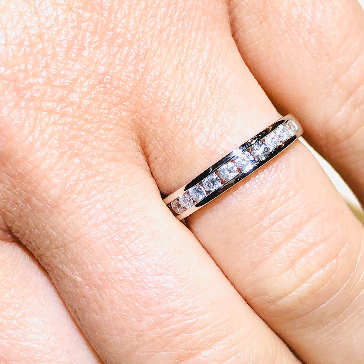 0.5Ctw 7 Channel Diamond set Wedding Band
