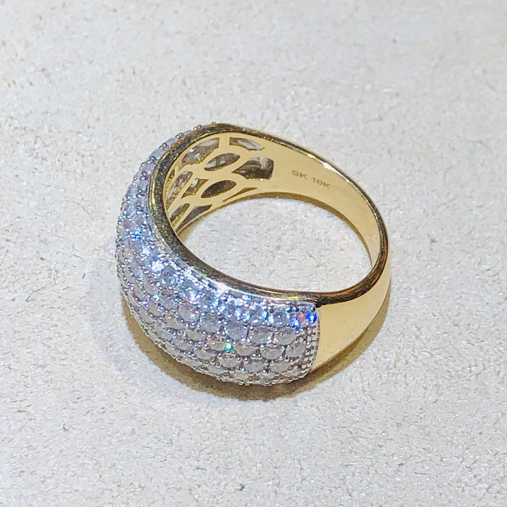 GORGEOUS TWO TONE DIAMOND BANDS 2.00 CTW 10 Kt WHITE GOLD
