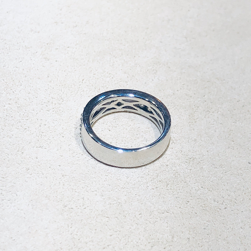 1.00 Ctw Diamond White Gold Two-Row Band