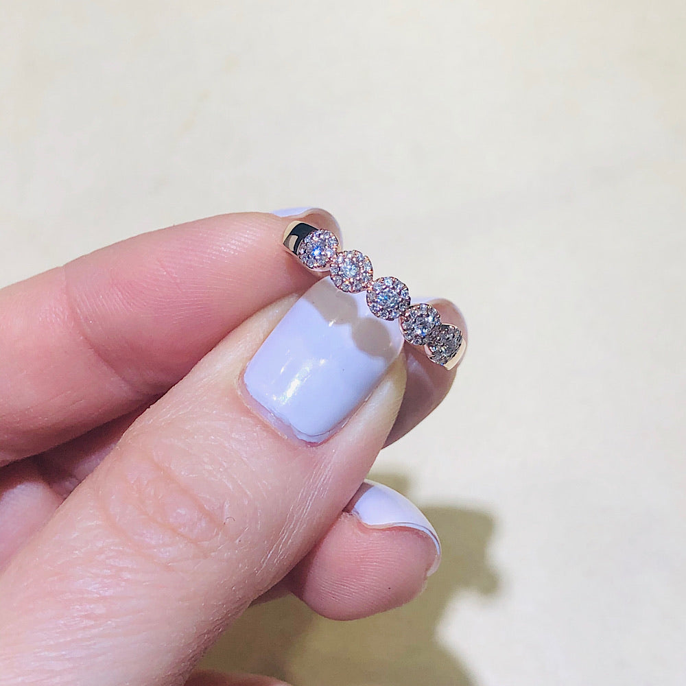 .25 Ct Diamond & 14 Kt White Gold Band