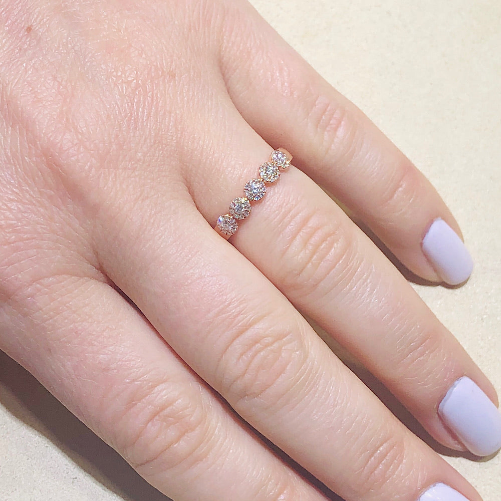 .25 Ct Diamond & 14 Kt White Gold Band