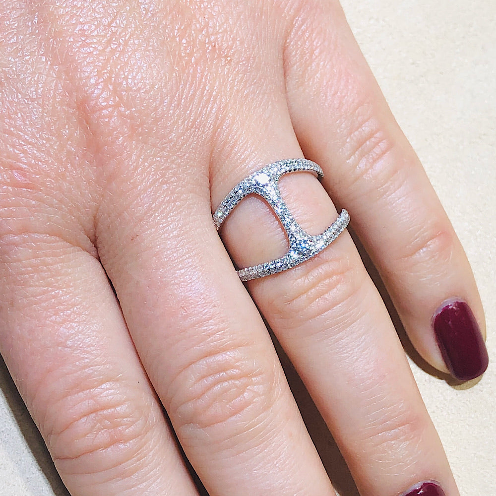 14Kt White Gold Cocktail Ring