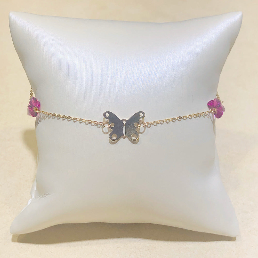 10Kt Yellow Gold Butterfly Bracelet