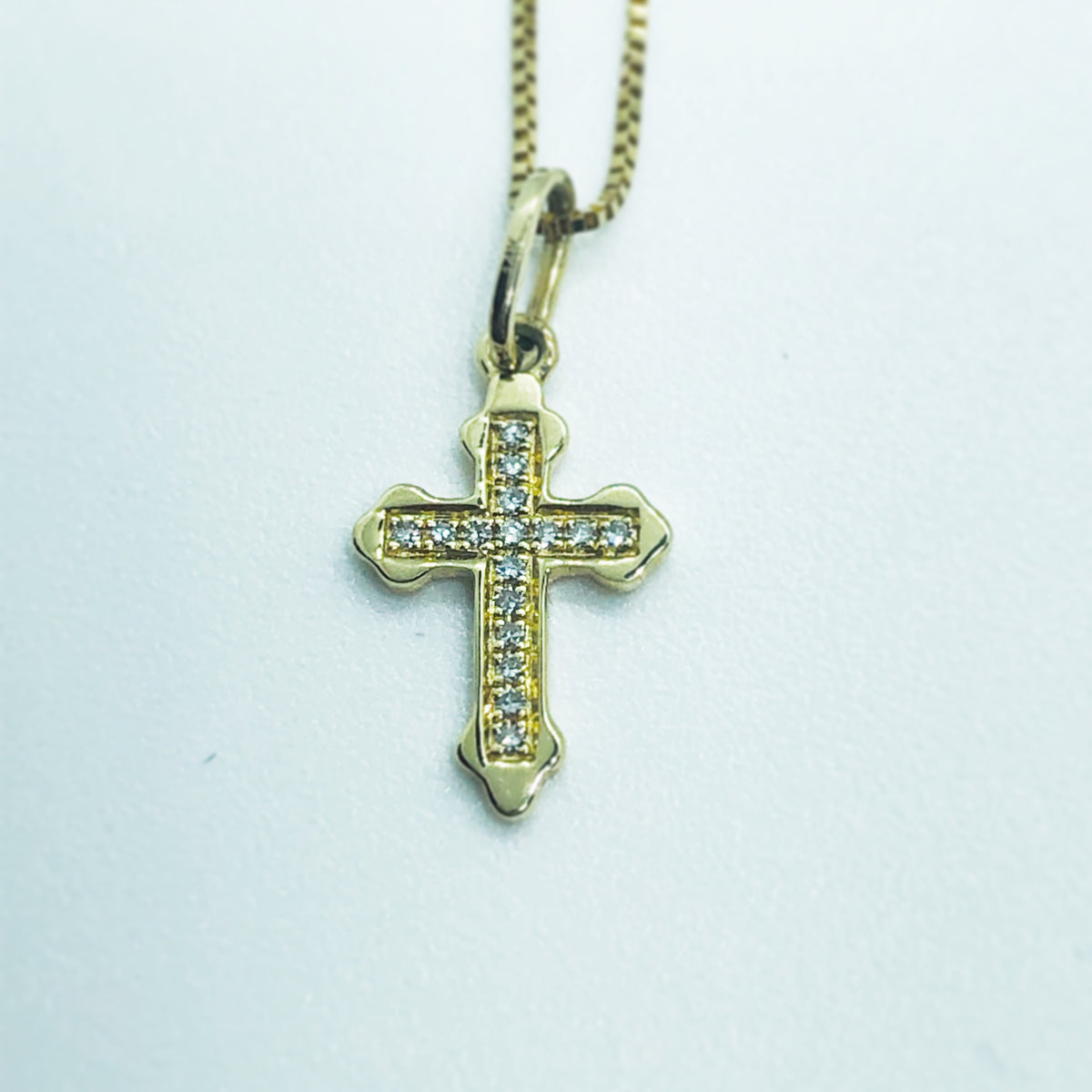 14 Kt Yellow Gold Baby Cross Pendant