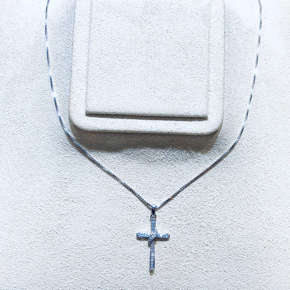 .08 Ctw Diamond Cross Pendant