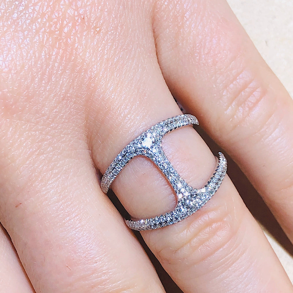 14Kt White Gold Cocktail Ring
