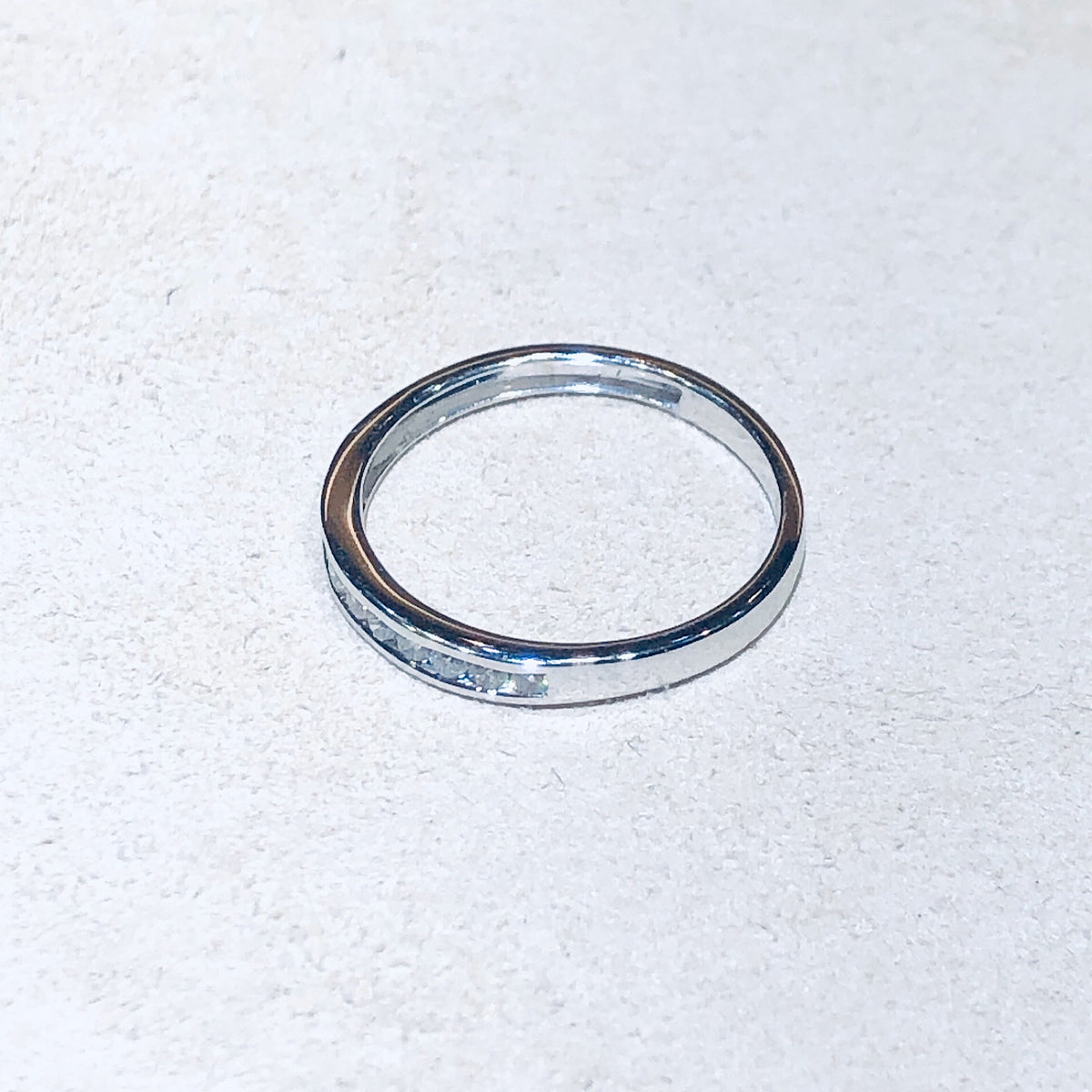0.25Ctw 11 Channel Diamond set Wedding Band