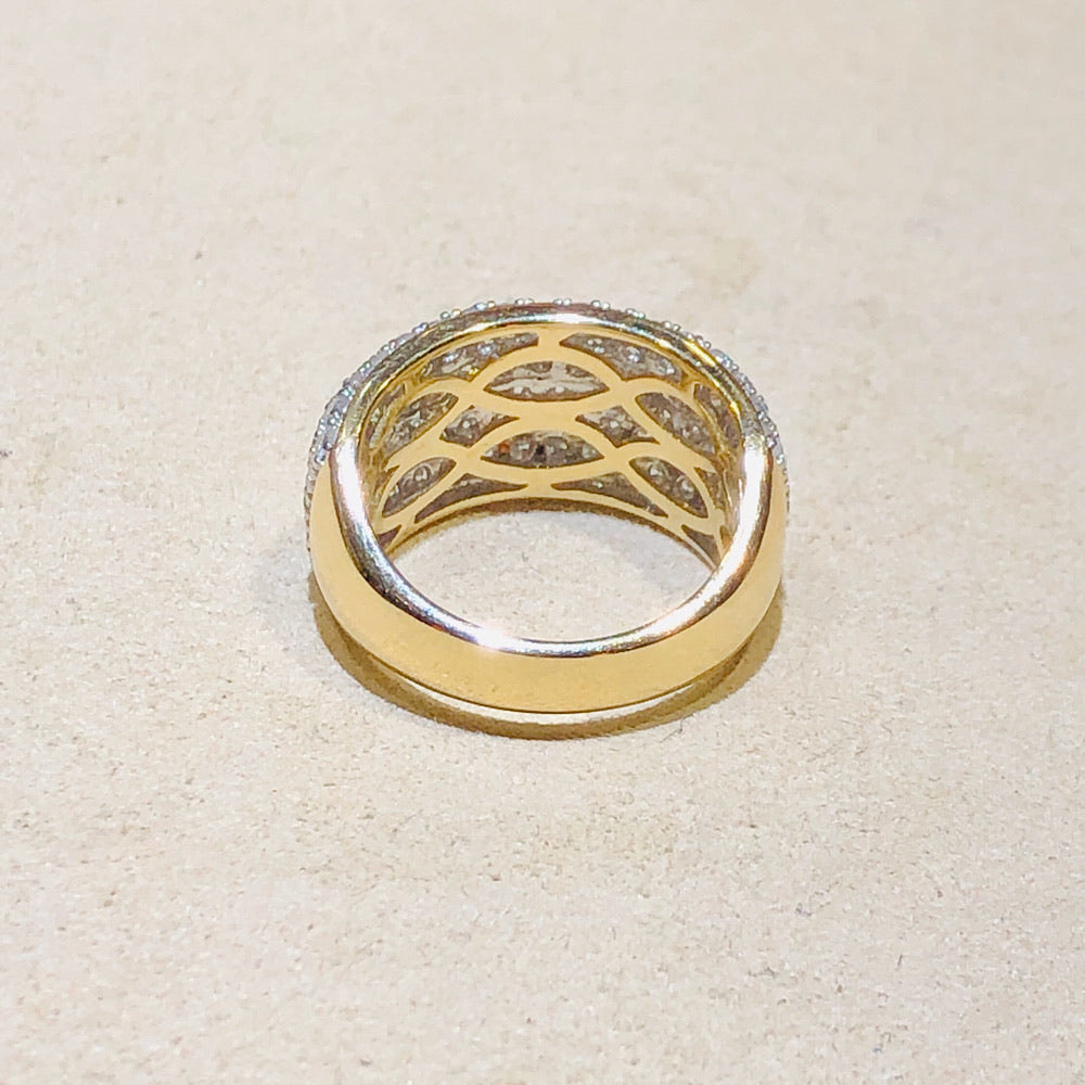 GORGEOUS TWO TONE DIAMOND BANDS 2.00 CTW 10 Kt WHITE GOLD