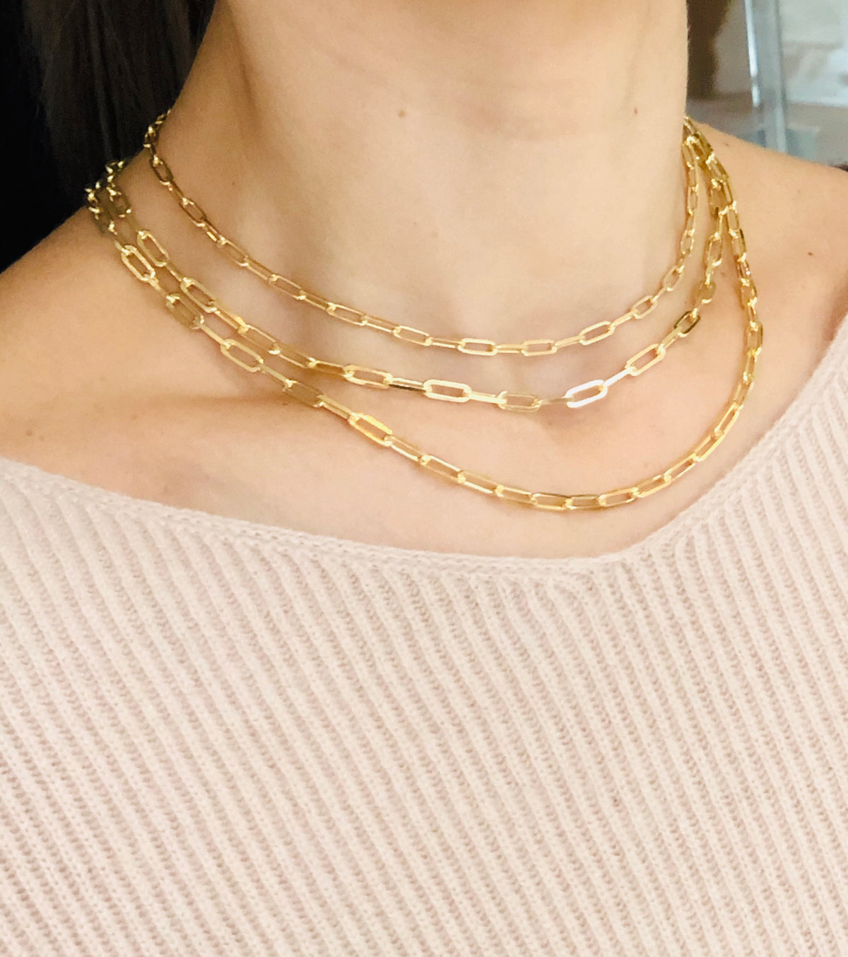 Paper Clip necklace 3.6mm