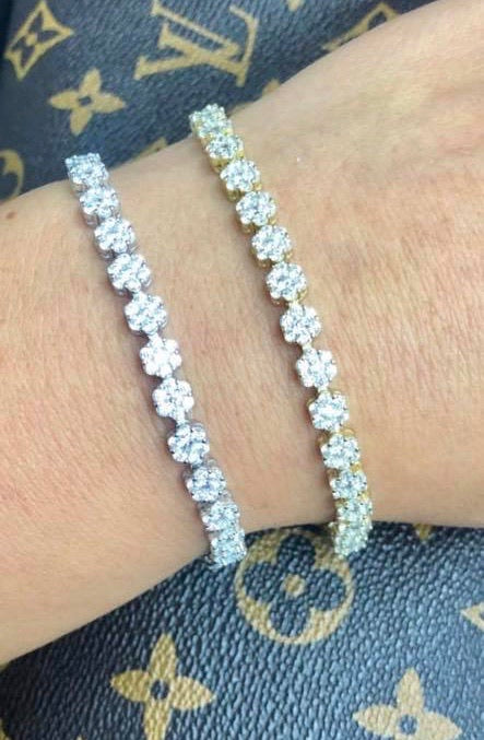 14 kt Gold Vermeil or White Rhodium TENNIS BRACELET