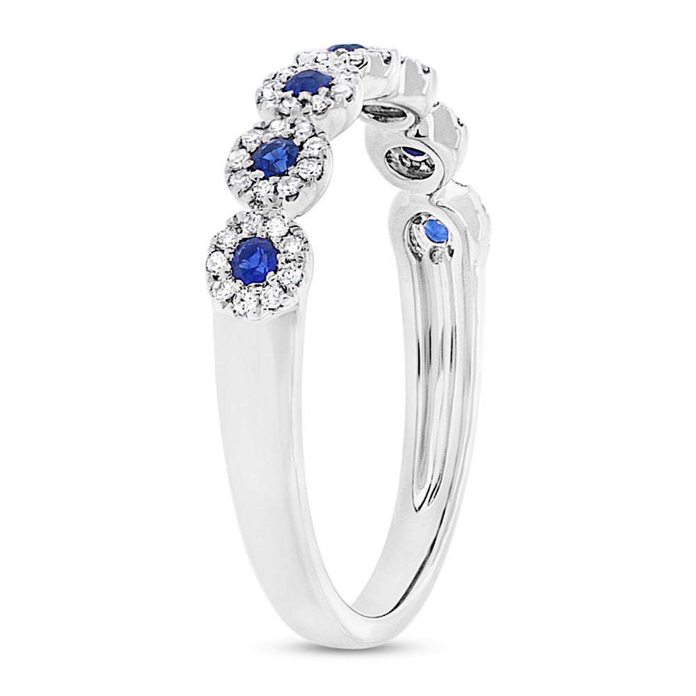 Diamond and Blue Sapphire Ring