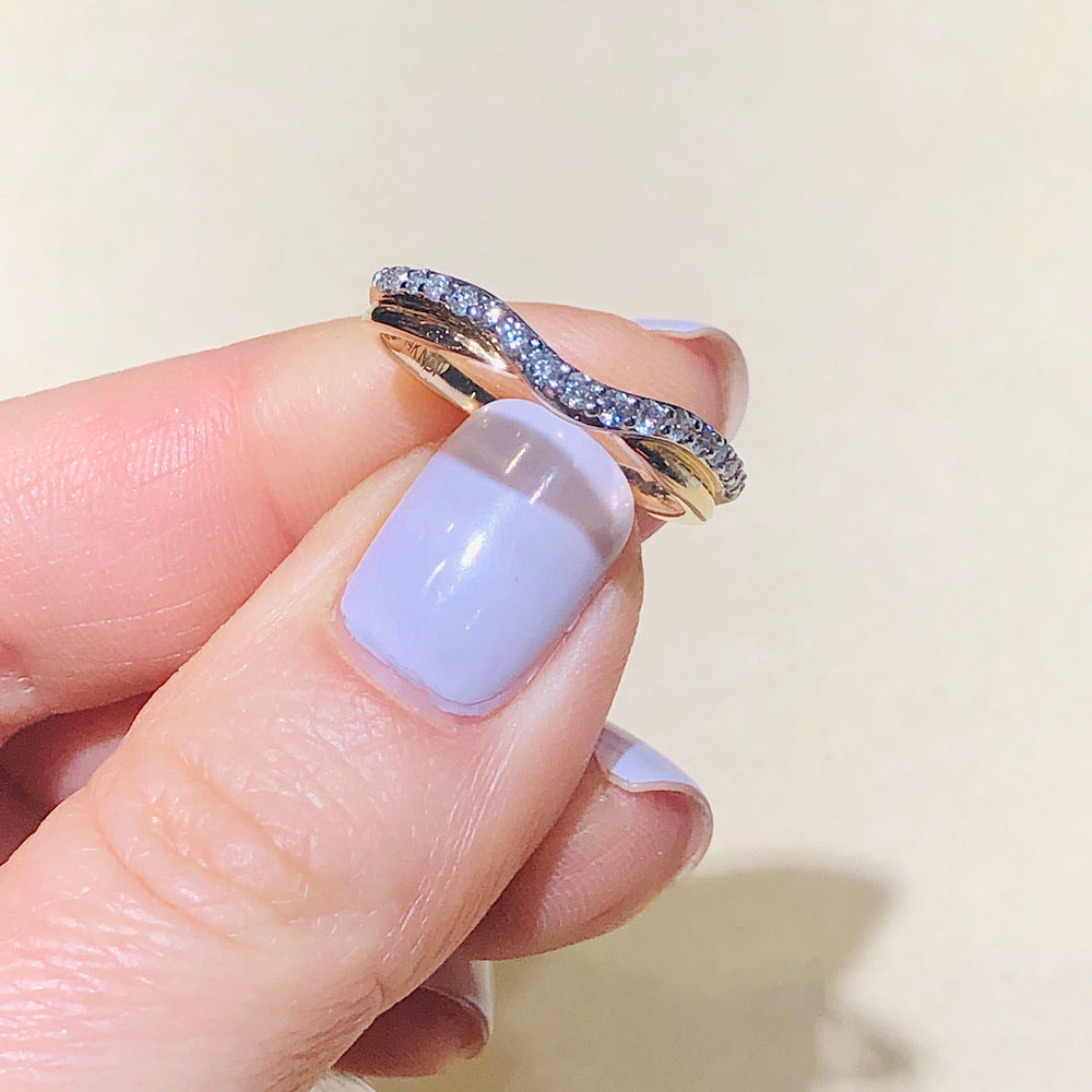 14Kt Two Tone Gold Diamond Ring