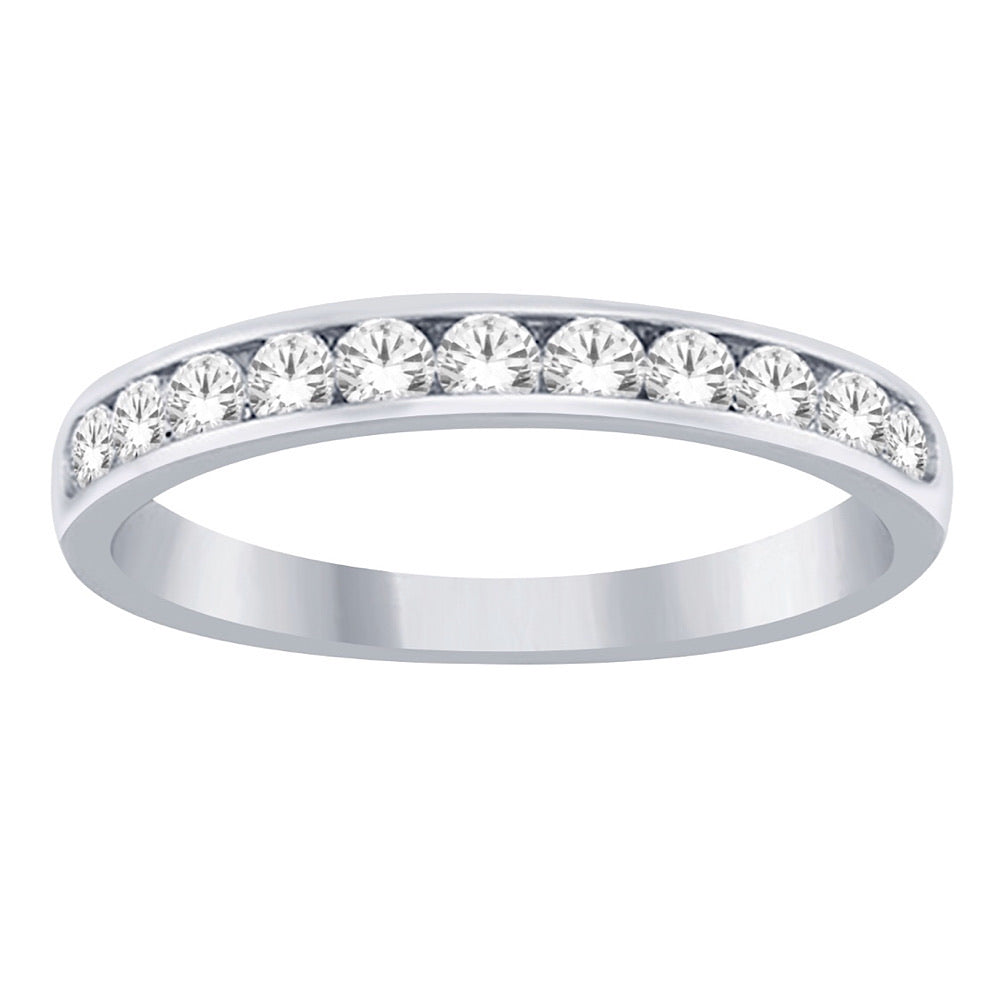 0.5Ctw 7 Channel Diamond set Wedding Band