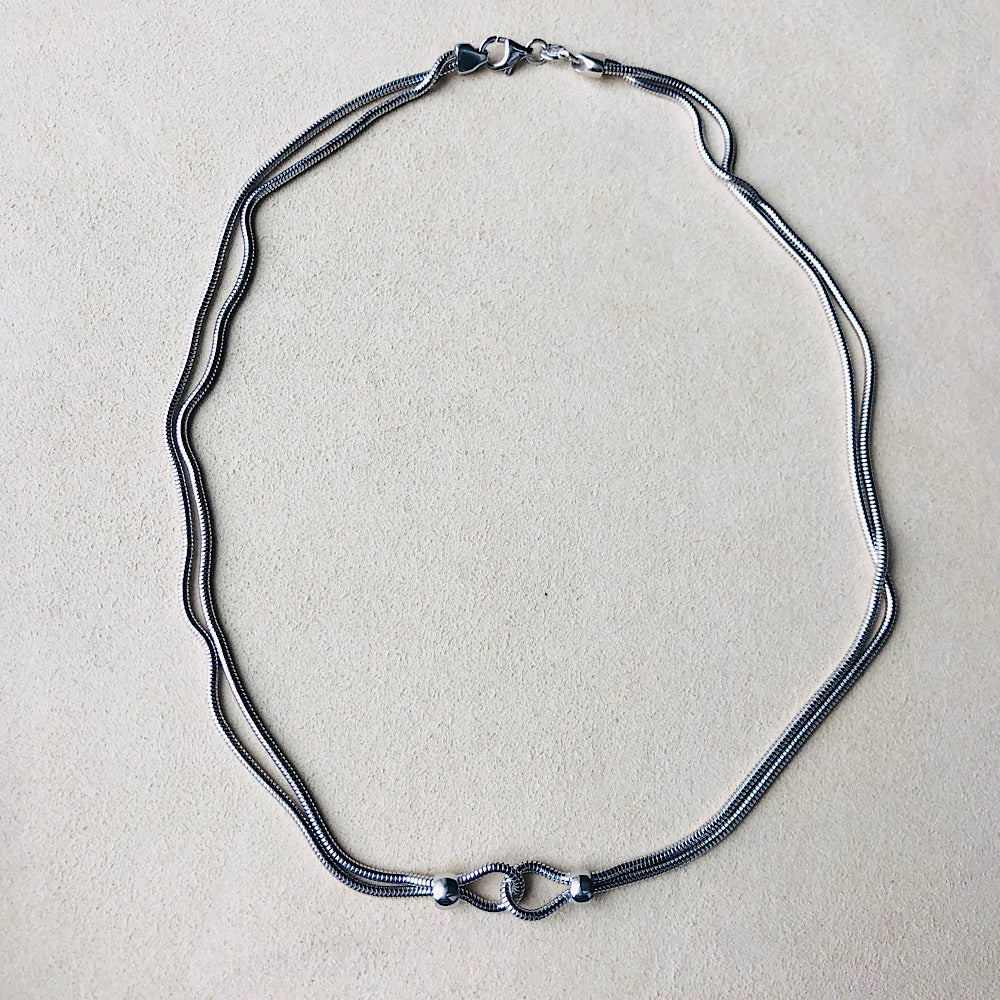 Sterling Silver Love Knot Necklace