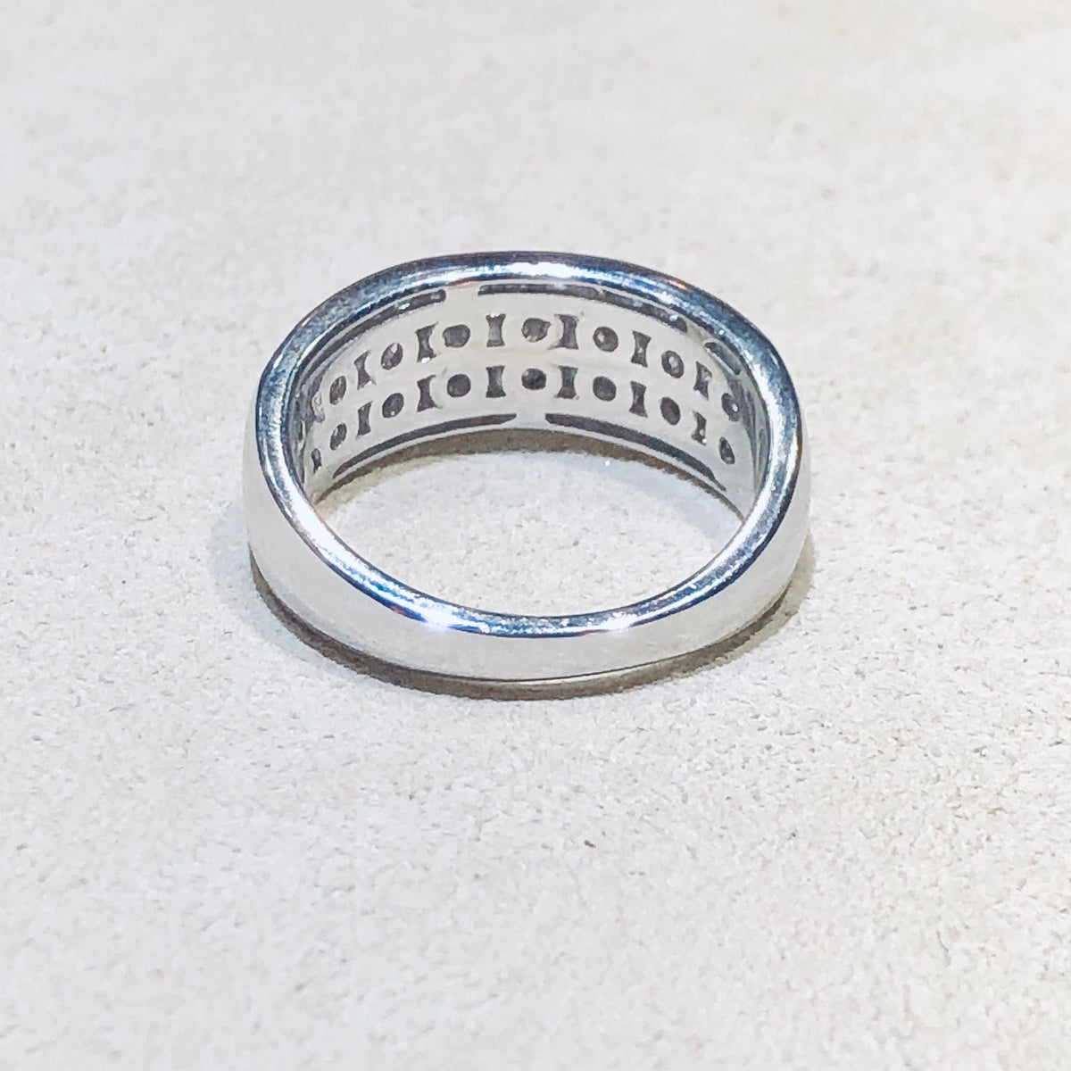 1.00 Ctw White/Yellow Gold & Diamond Five-Row Band