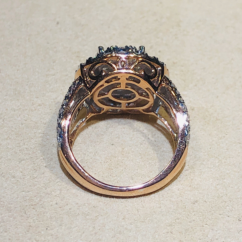 Copy of 10Kt Rose/White Gold Diamond Ring 2Ctw