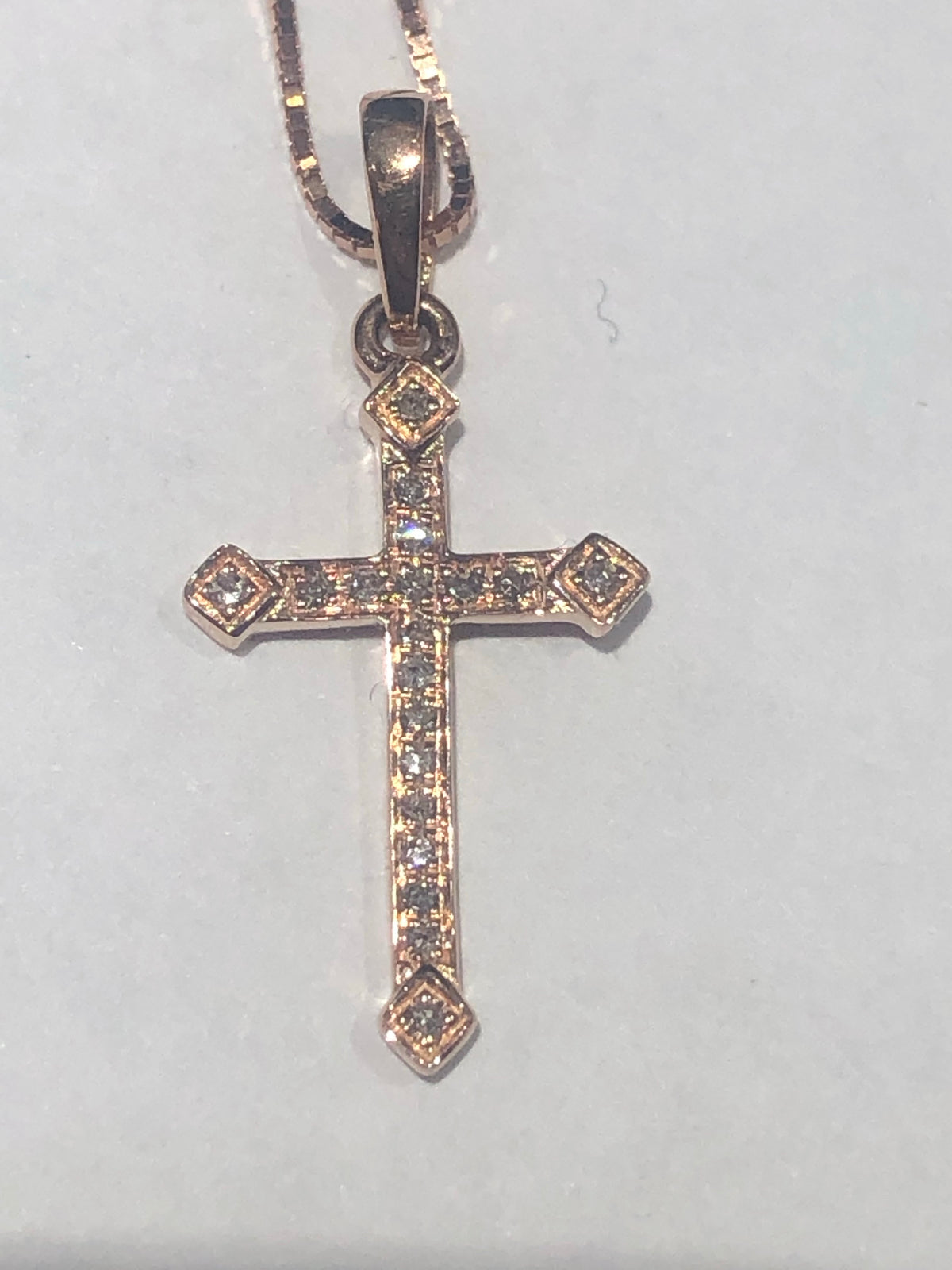 0.04 Ctw Diamond Cross Pendant