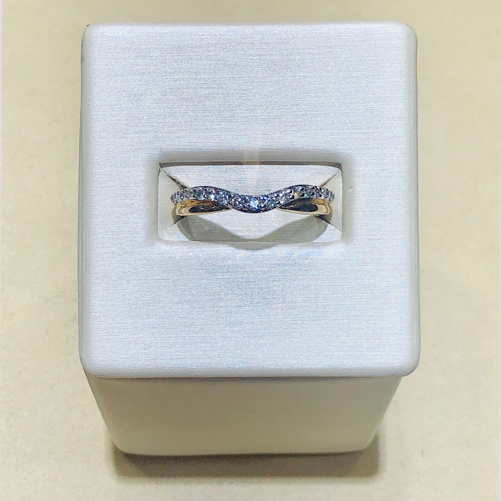 14Kt Two Tone Gold Diamond Ring