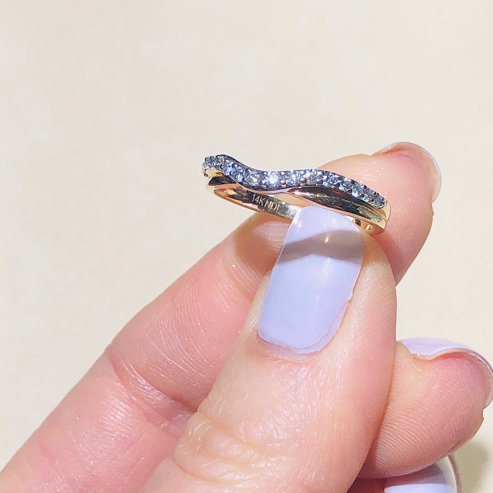 14Kt Two Tone Gold Diamond Ring