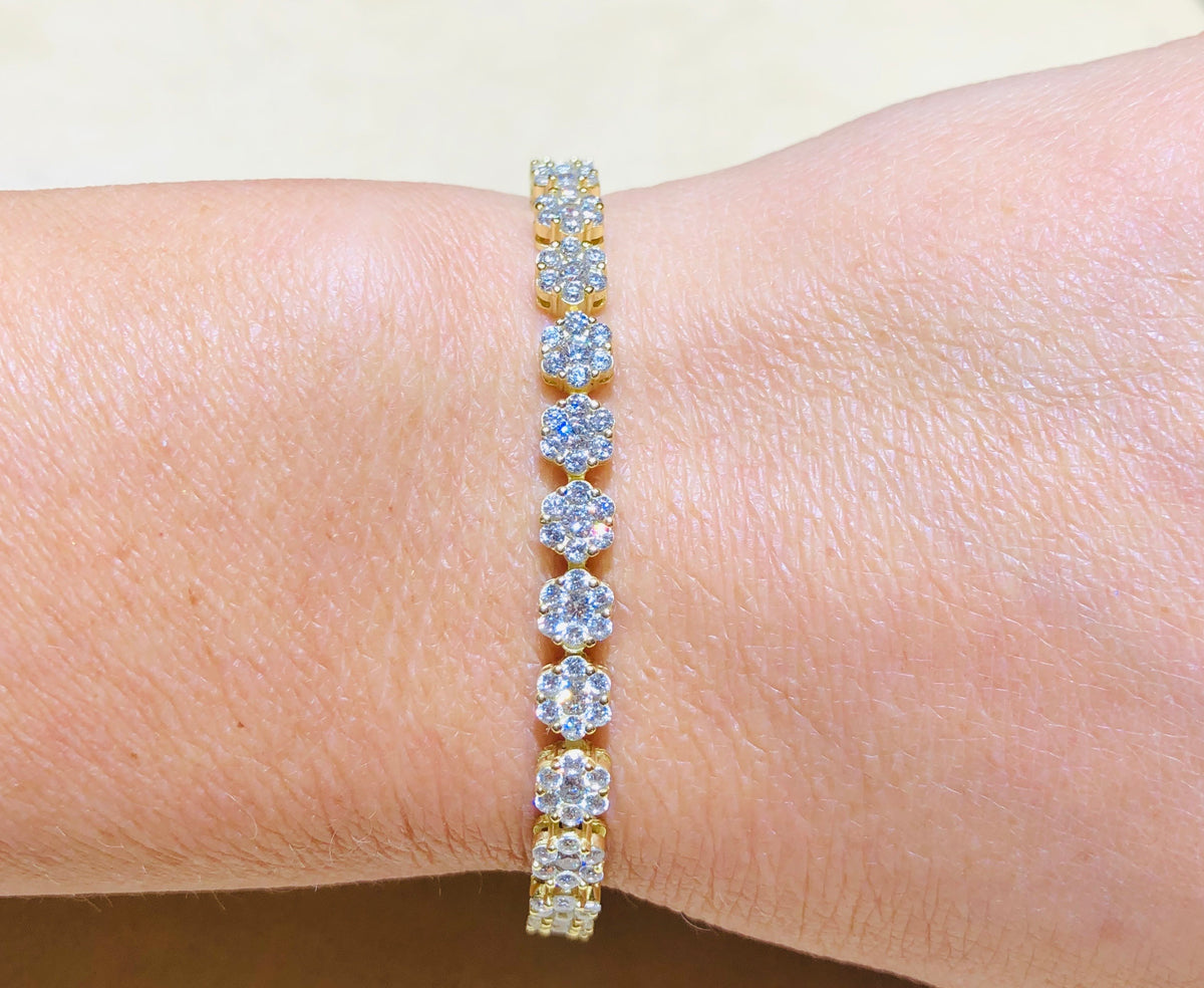 14 kt Gold Vermeil or White Rhodium TENNIS BRACELET