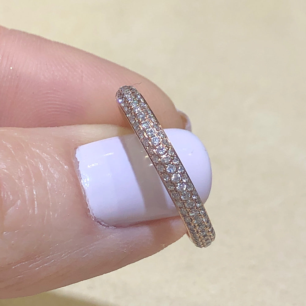 Eternity 7/8 0.57ctw 14Kt Rose Gold Pave Band