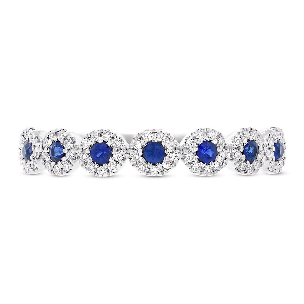 Diamond and Blue Sapphire Ring