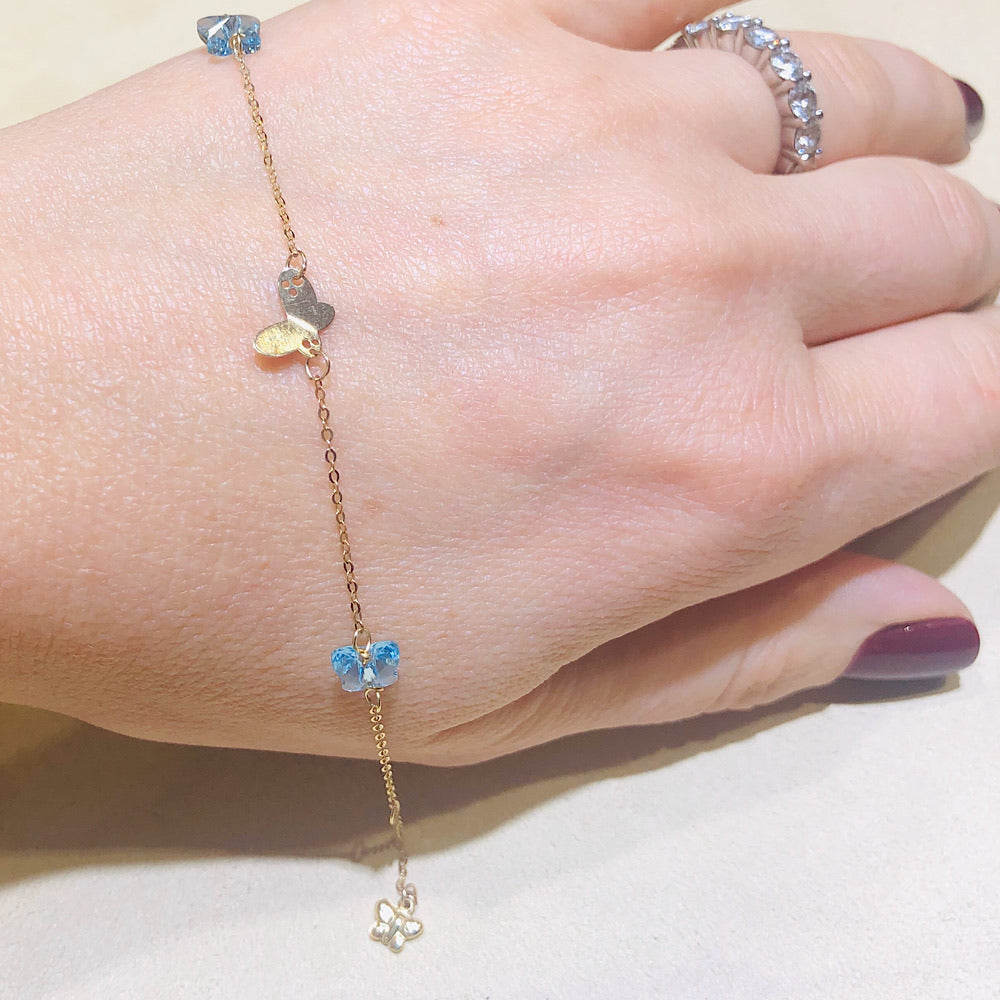 10Kt Yellow Gold Butterfly Bracelet