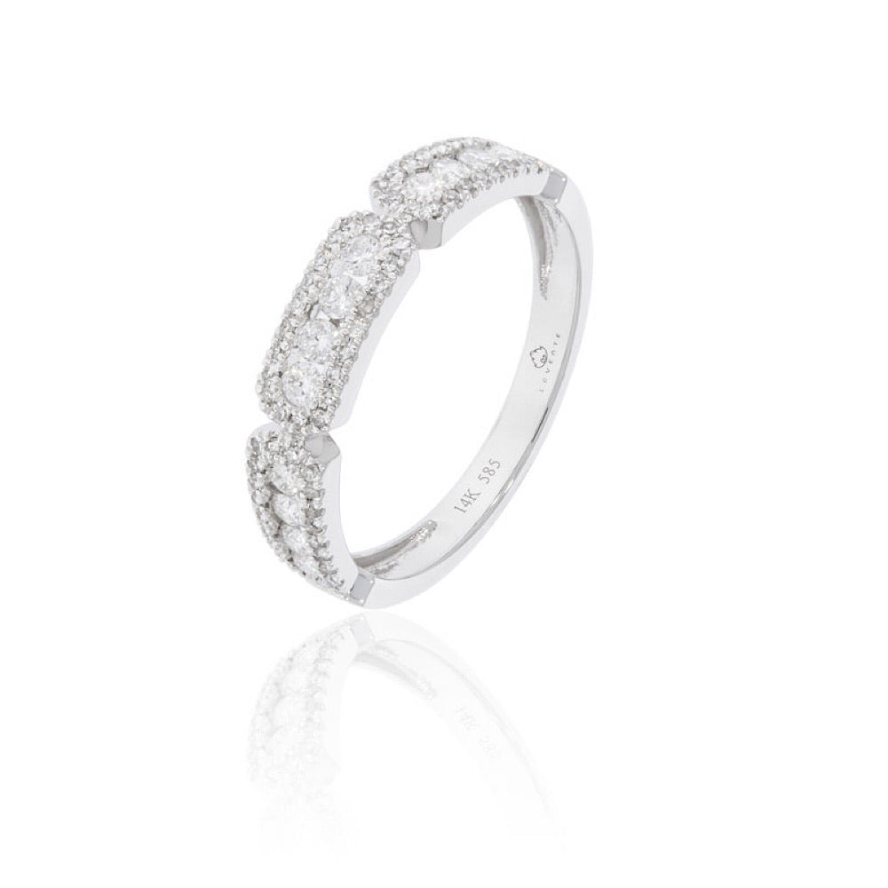 14Kt White Gold Diamond Ring