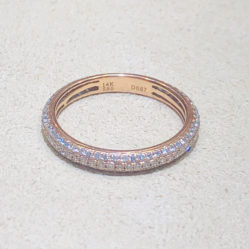 Eternity 7/8 0.57ctw 14Kt Rose Gold Pave Band